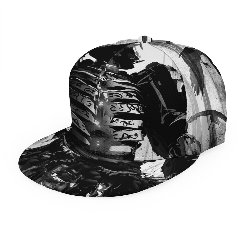 Demon Samurai Print Snapback Cap