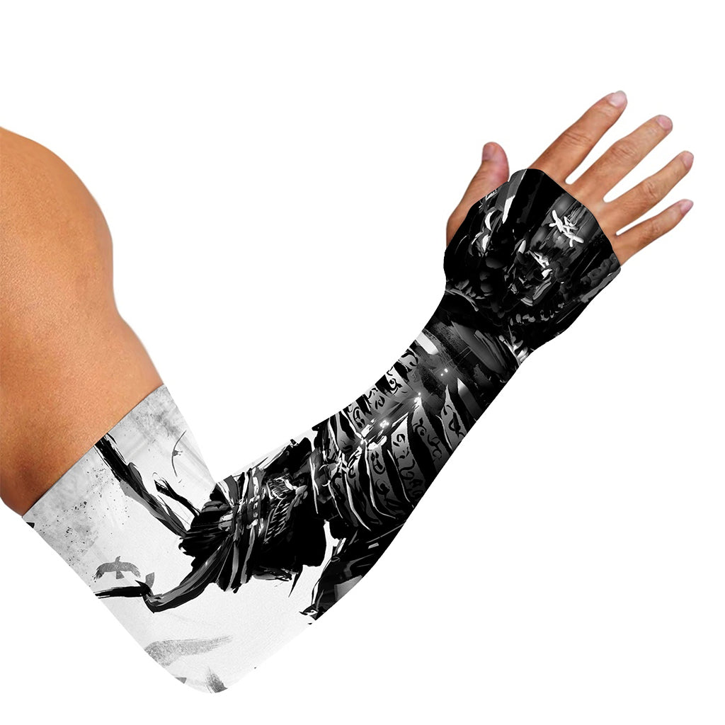 Demon Samurai Print Sun Protection Arm Sleeves