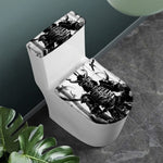 Demon Samurai Print Toilet Lid And Tank Cover Set