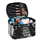 Demon Samurai Print Travel Makeup Bag