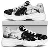 Demon Samurai Print White Chunky Shoes