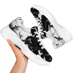 Demon Samurai Print White Chunky Shoes