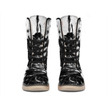 Demon Samurai Print Winter Boots