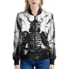 Demon Samurai Print Women's Bomber Jacket