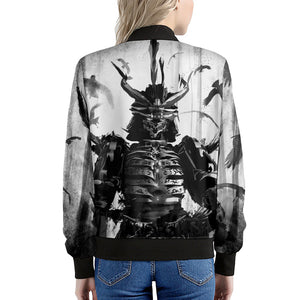 Demon Samurai Print Women's Bomber Jacket