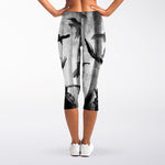 Demon Samurai Print Women's Capri Leggings