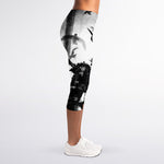 Demon Samurai Print Women's Capri Leggings