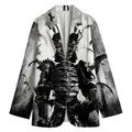 Demon Samurai Print Women's Cotton Blazer