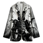 Demon Samurai Print Women's Cotton Blazer