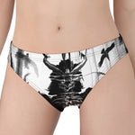 Demon Samurai Print Women's Panties