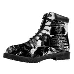Demon Samurai Print Work Boots