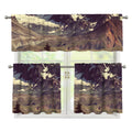 Denali Mountain Print 3 Piece Kitchen Curtains