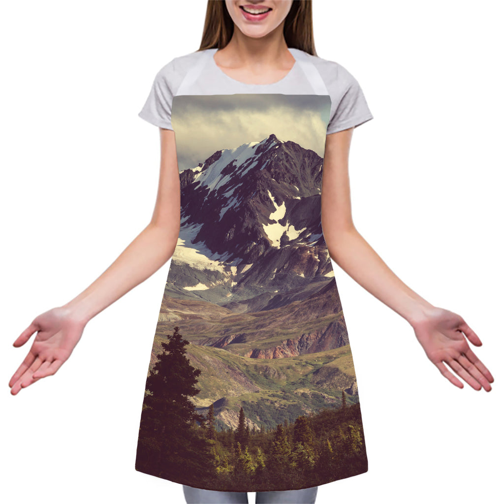 Denali Mountain Print Adjustable Apron