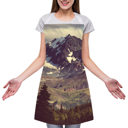Denali Mountain Print Adjustable Apron