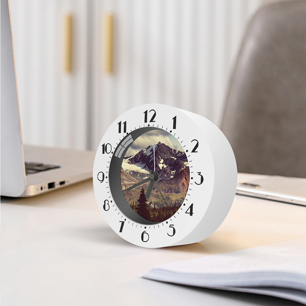Denali Mountain Print Alarm Clock