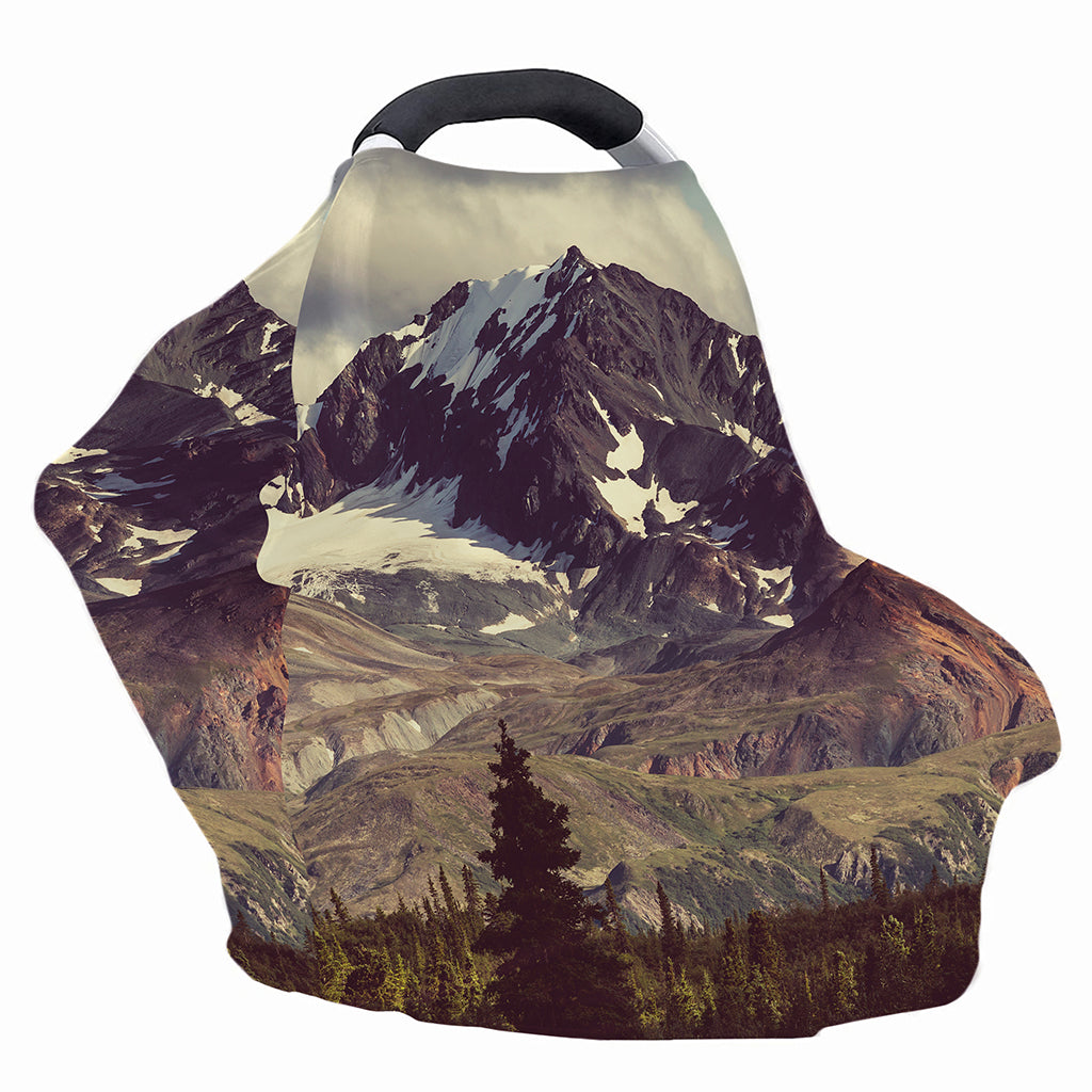 Denali Mountain Print Baby Seat Cover
