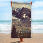 Denali Mountain Print Beach Towel