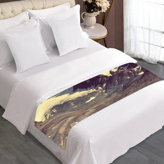 Denali Mountain Print Bed Runner