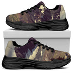 Denali Mountain Print Black Chunky Shoes