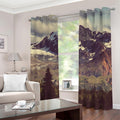 Denali Mountain Print Dimout Grommet Curtains