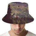 Denali Mountain Print Bucket Hat