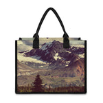 Denali Mountain Print Canvas Tote Bag