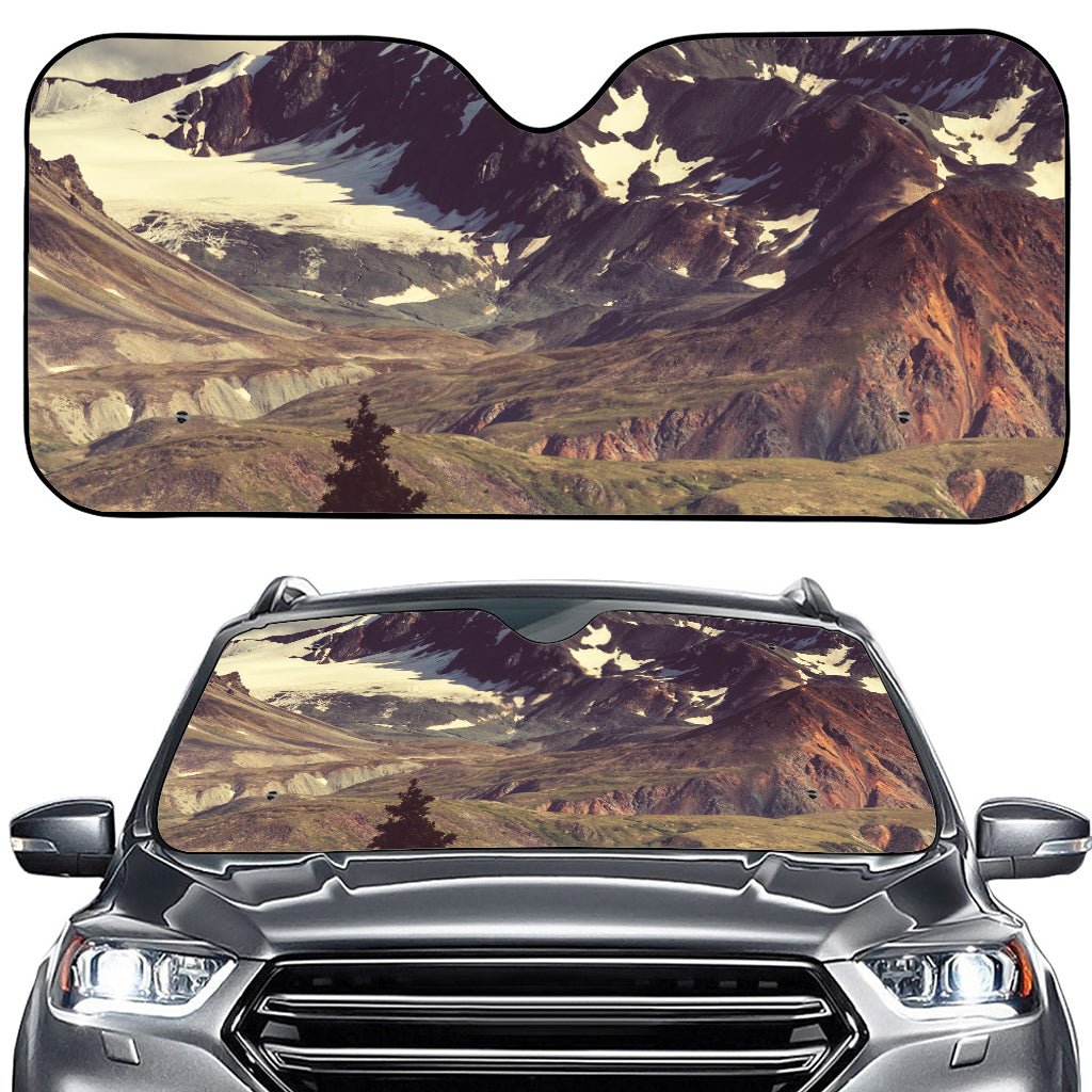 Denali Mountain Print Car Windshield Sun Shade