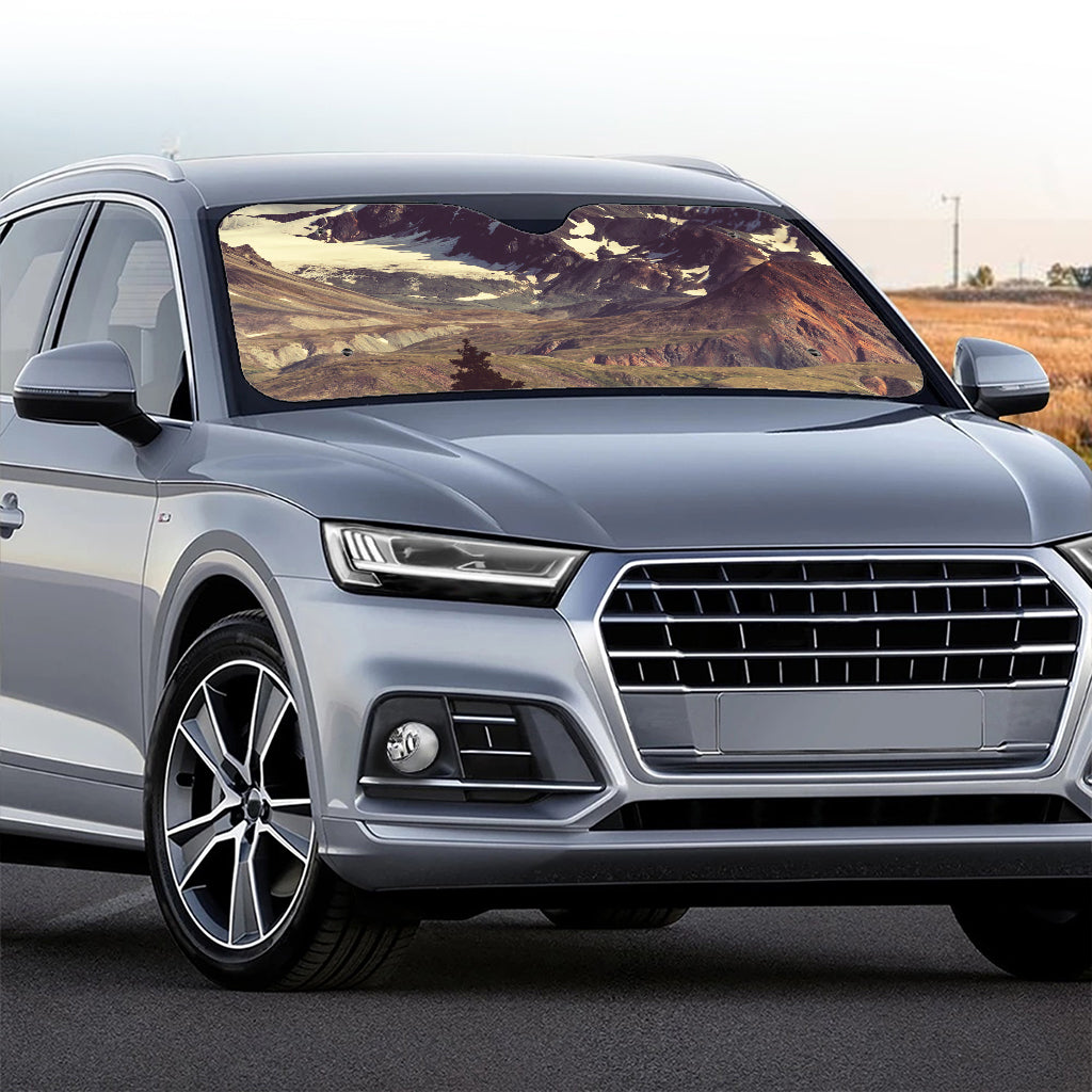 Denali Mountain Print Car Windshield Sun Shade