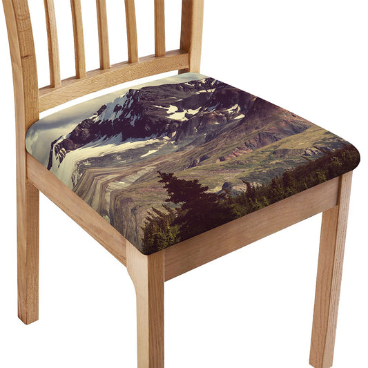 Denali Mountain Print Chair Cushion Cover