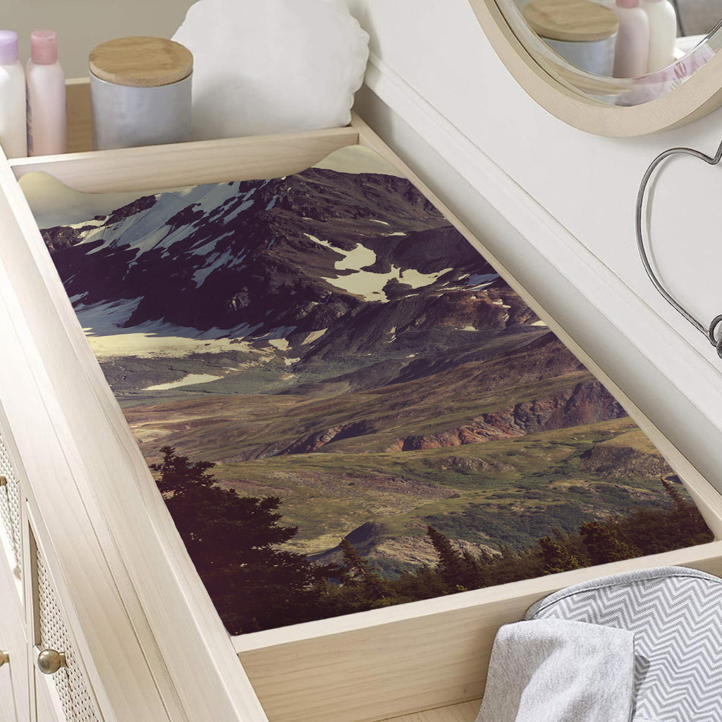 Denali Mountain Print Changing Pad Cover