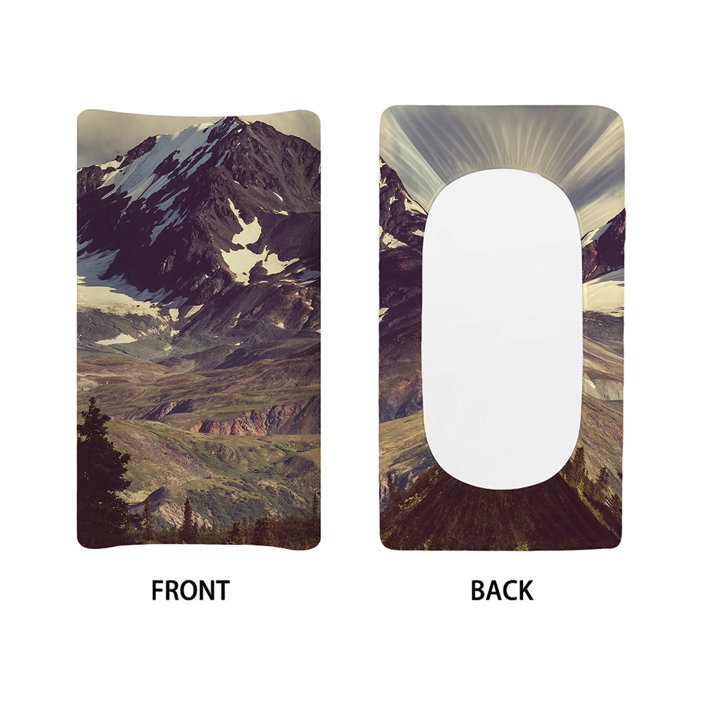Denali Mountain Print Changing Pad Cover