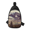 Denali Mountain Print Sling Bag