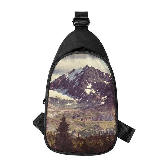 Denali Mountain Print Chest Bag