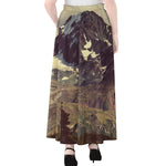 Denali Mountain Print Chiffon Maxi Skirt