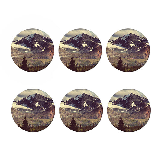Denali Mountain Print Coaster Set