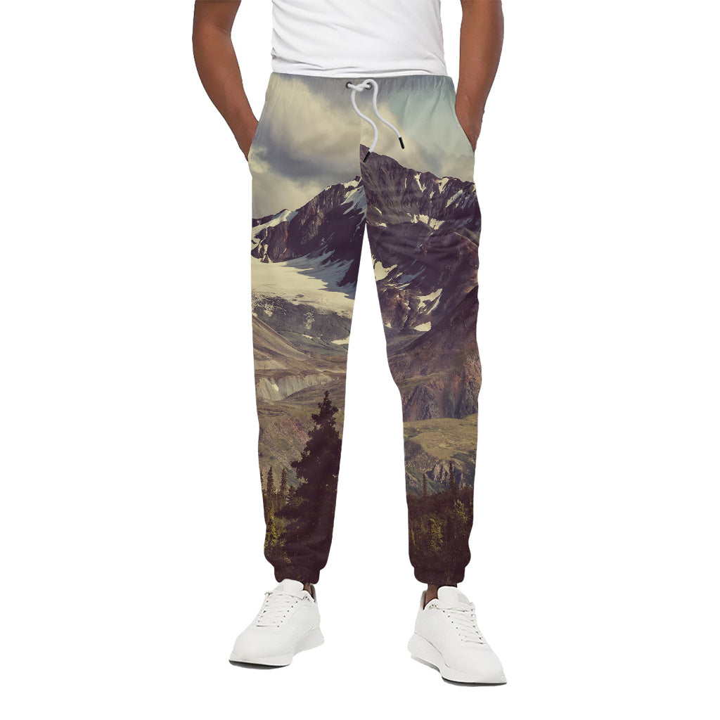 Denali Mountain Print Cotton Pants