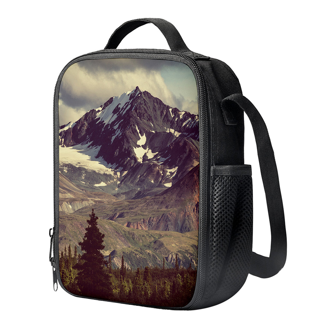 Denali Mountain Print Crossbody Lunch Bag
