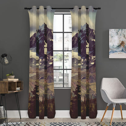 Denali Mountain Print Curtain