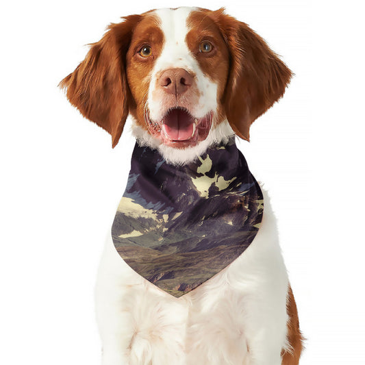 Denali Mountain Print Dog Bandana