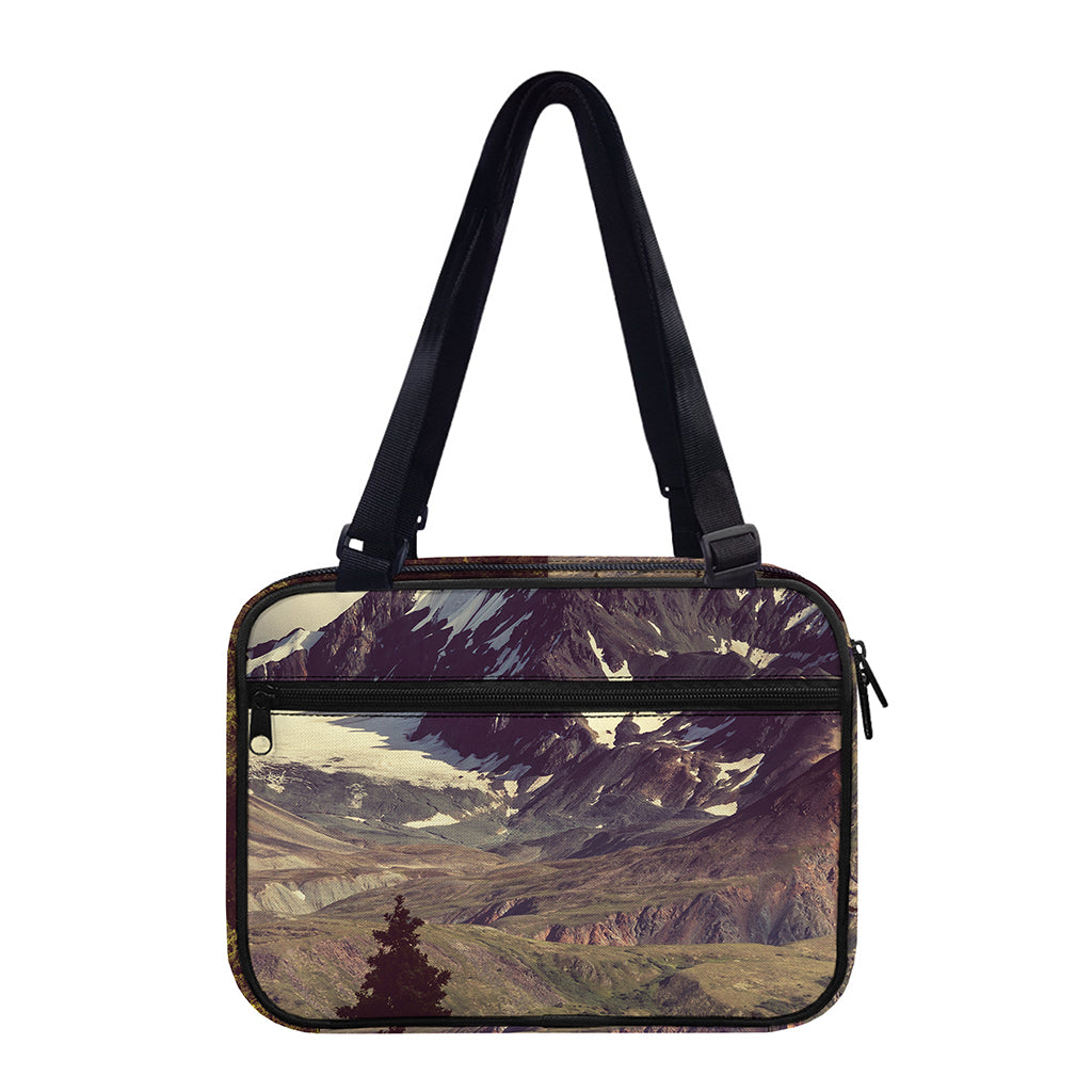 Denali Mountain Print Double Strap Bible Bag