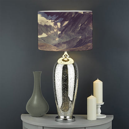 Denali Mountain Print Drum Lamp Shade