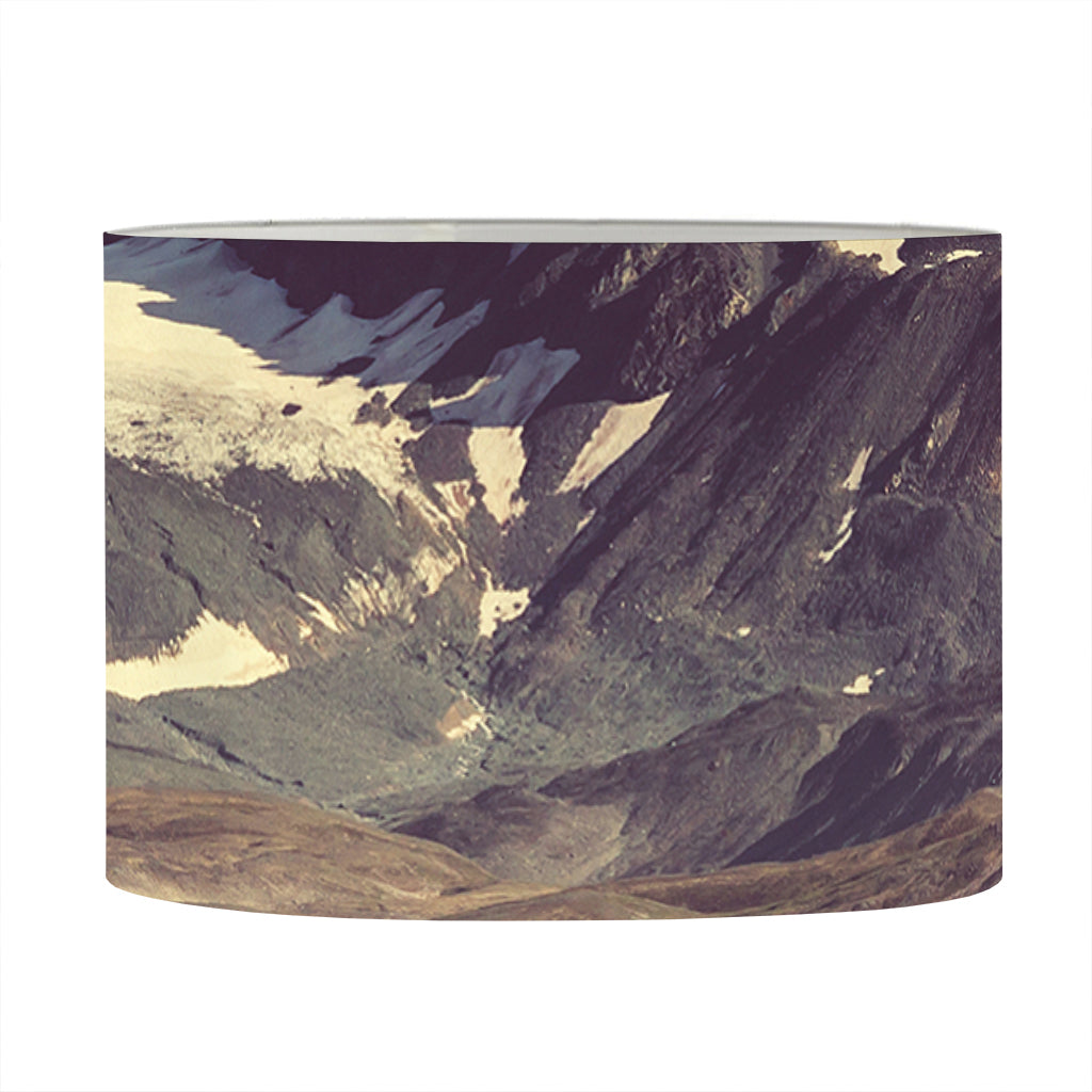 Denali Mountain Print Drum Lamp Shade