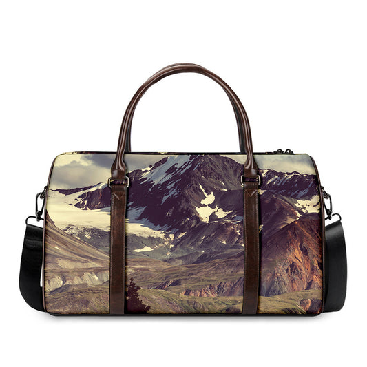 Denali Mountain Print Duffle Bag