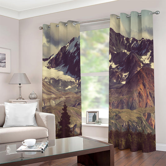 Denali Mountain Print Extra Wide Grommet Curtains