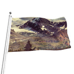 Denali Mountain Print Flag