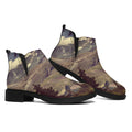 Denali Mountain Print Flat Ankle Boots