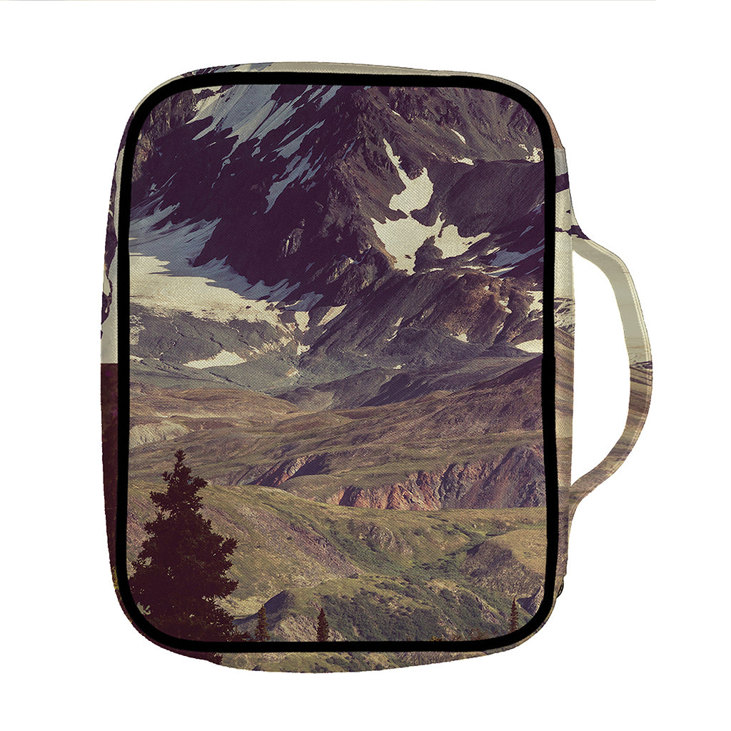 Denali Mountain Print Front Pocket Bible Bag