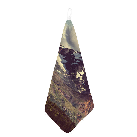 Denali Mountain Print Hand Towel