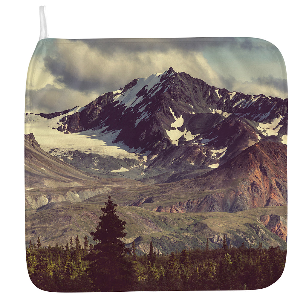 Denali Mountain Print Hand Towel