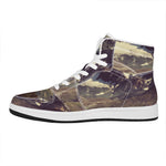 Denali Mountain Print High Top Leather Sneakers